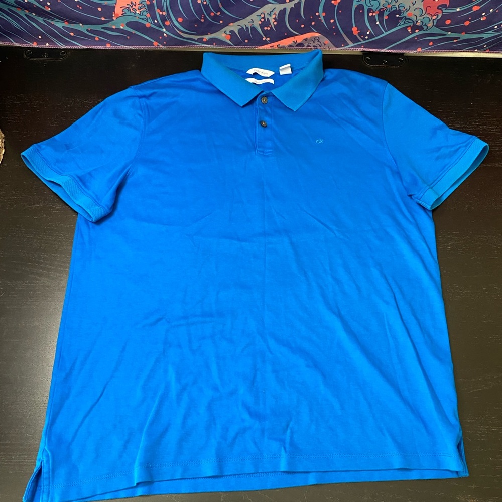 Calvin Klein Men's Polo Shirt - Bright Blue